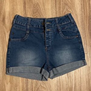4 Pocket High Waisted Jean Shorts